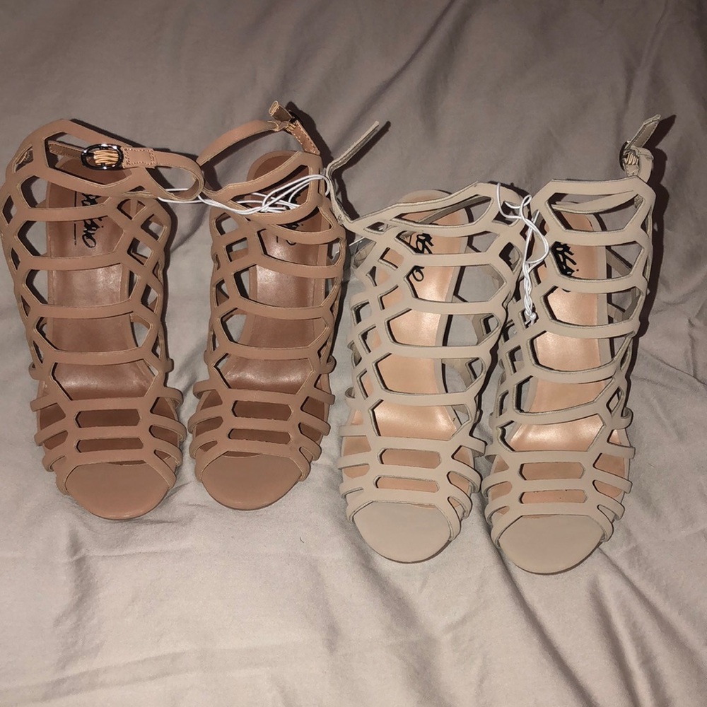 STRAPPY NUDE HEELS